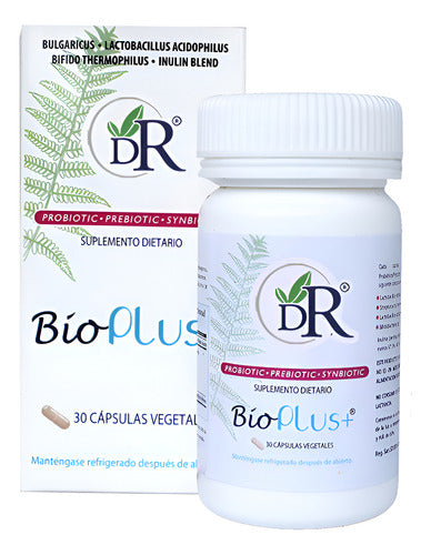 Probiótico Prebiótico Bioplus+ Doctor Rojas – Cápsulas Veganas Sin Gluten para Digestión y Flora Intestinal