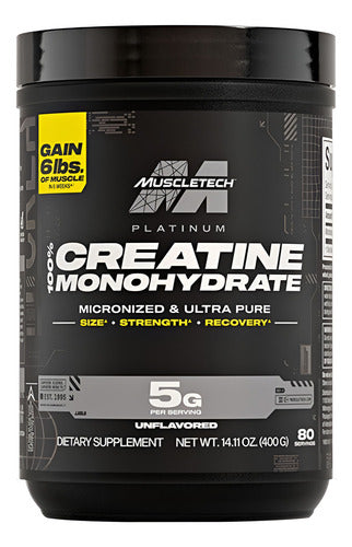 100% Creatine Platinum | Fuerza, Músculo y Rendimiento Deportivo – 400gr