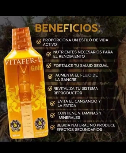 Vitafer-l Gold | Multivitaminico Potenciador | 500ml Pack X 3 Caramelo