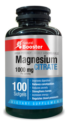 Citrato de Magnesio | Calambres, Sueño y Sistema Nervioso – 100 Cápsulas