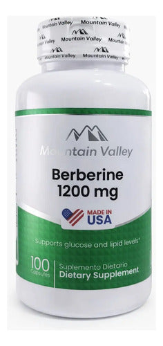 Berberina 1200mg Mountain Valley | Control Azúcar e Insulina – 100 Cápsulas