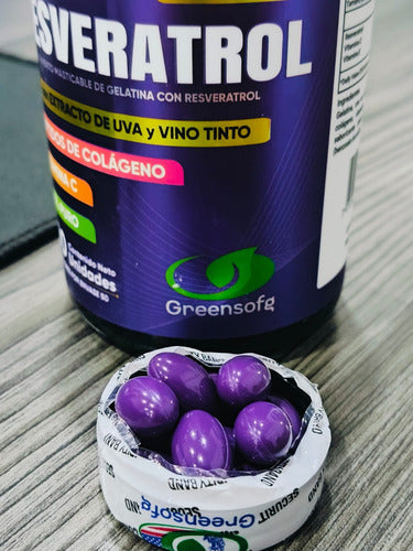 Resveratrol Americano Greensofg | Colágeno, Vitamina C y E – 100 Cápsulas