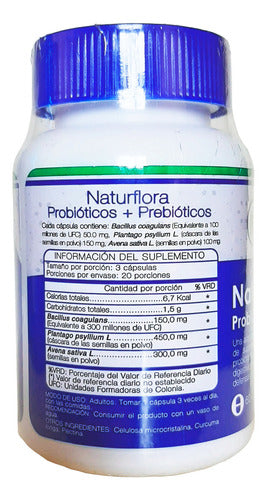 Naturflora Naturfar 60 Cápsulas Vainilla