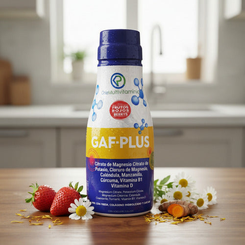 GAF-PLUS Multivitamínico Líquido | Energía, Calambres y Recuperación – 300ml