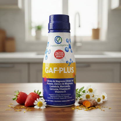 GAF-PLUS Multivitamínico Líquido | Energía, Calambres y Recuperación – 300ml