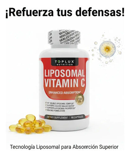 Pack 2 Vitamina C Liposomal 2100mg Toplux - Alta Absorción