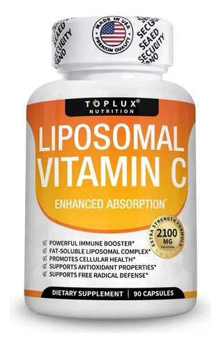 Vitamina C Liposomal De 90 Capsulas Uñas, Piel, Cartilago Sin Sabor