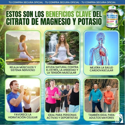 Greensofg Suplementos En Frasco Citrato De Magnesio Y Potasio Original