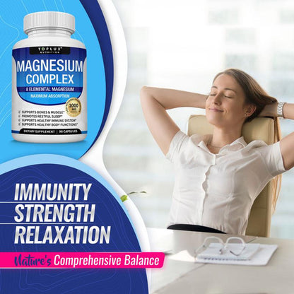 Toplux Magnesium Complex 8 Suplemento Magnesio Vegano 90