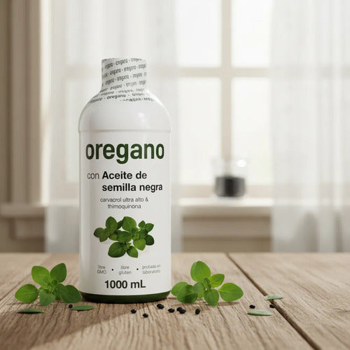 Aceite De Orégano Con Semilla Negra 1000 Ml Carvacrol Ultra