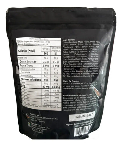Ao Black-maca Negra Sabor Vainilla  Vithalith