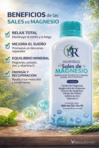 Magnesal Sales de Magnesio Doctor Rojas | Calambres, Relajación y Nervios – 360ml