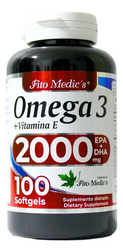 Omega 3 2000mg EPA+DHA x100 Pérlas Fitomedics – Para Corazón, Cerebro y Articulaciones