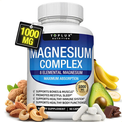 Toplux Magnesium Complex 8 Suplemento Magnesio Vegano