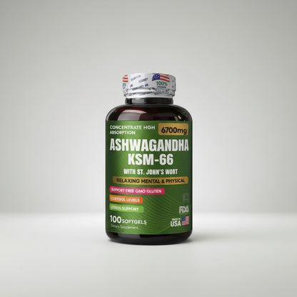 Ashwagandha KSM-66 | Estrés, Ansiedad y Rendimiento – 100 Cápsulas