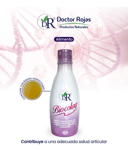 Colágeno Hidrolizado Biocolag Doctor Rojas Vainilla 500ml – Para Piel, Articulaciones y Huesos