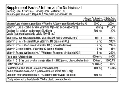 Capell Suplemento Dietario Para El Cabello Caja X60 Cápsulas