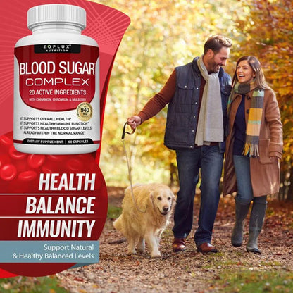 Toplux Blood Sugar Complex 240 Cápsulas | Control Natural de Azúcar en Sangre