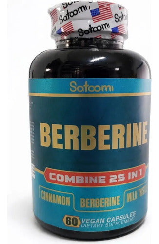 Berberina Satoomi 25 en 1 | Control Azúcar, Colesterol y Peso – 60 Cápsulas Veganas