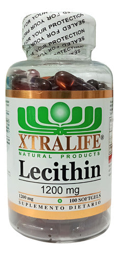 Lecitina de Soya 1200mg Xtralife | Colesterol, Cerebro e Hígado – Softgels
