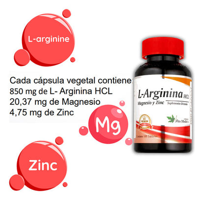 L-Arginina HCL Fito Medics | Circulación, Corazón y Rendimiento – 100 Cápsulas