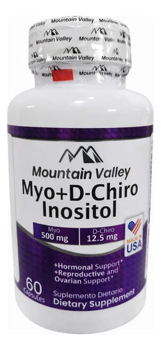 Myo + D-Chiro Inositol Mountain Valley | Fertilidad, Hormonas y Menopausia – 60 Cáp