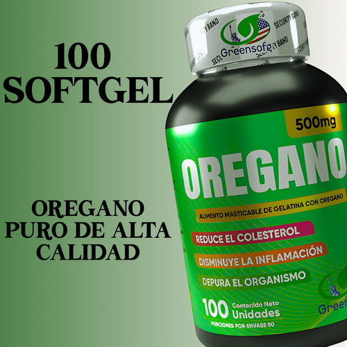 Aceite De Oregano Capsulas Americano Invima Natural Sin Sabor Greensofg
