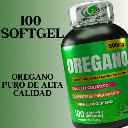Aceite De Oregano Capsulas Americano Invima Natural Sin Sabor Greensofg