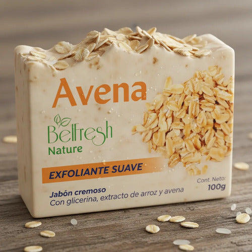 Jabón Cremoso Exfoliante Suave Avena Bellfresh 100g