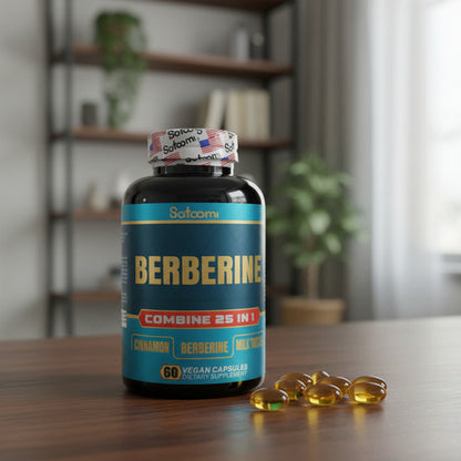 Berberina Satoomi 25 en 1 | Control Azúcar, Colesterol y Peso – 60 Cápsulas Veganas