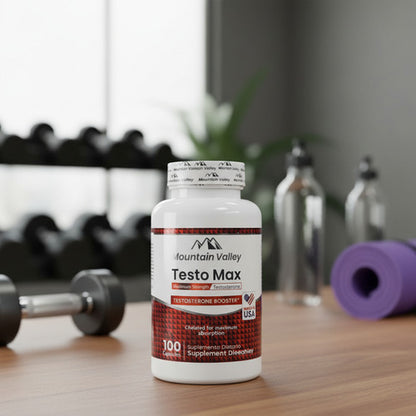 Testo Max Potenciador de Testosterona Natural 100 Cápsulas Mountain Valley – Para Hombres