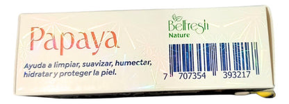Jabón Barra Belfresh Papaya Hipoalergénico Vegano Hidratante Cuerpo