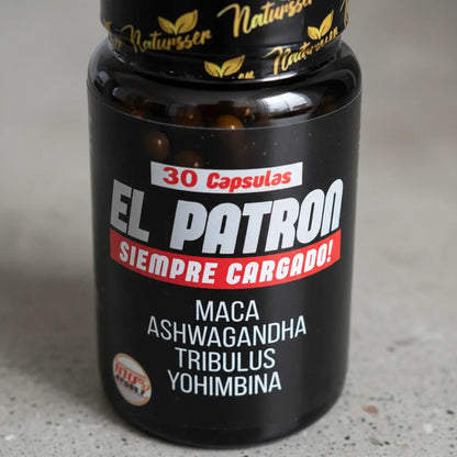 El Patrón Potenciador Naturisser | Maca, Ashwagandha y Tribulus – Vitalidad Masculina