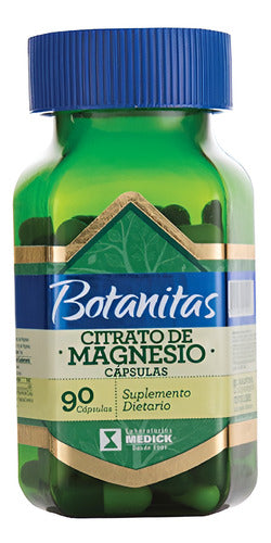 Citrato de Magnesio 490mg Botanitas | Sin Gluten, Calambres y Relajación – 90 Cáp