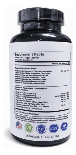 Magnesio Liposomal Selerb 18 En 1 Con Vitaminas D3, K2, Zinc