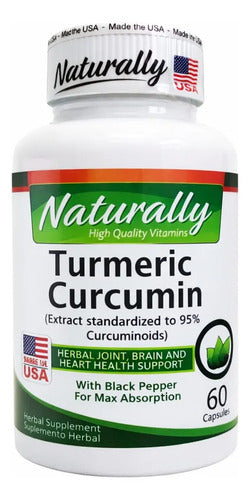Cúrcuma + Pimienta Negra 60 Cápsulas | Antiinflamatorio Natural y Antioxidante