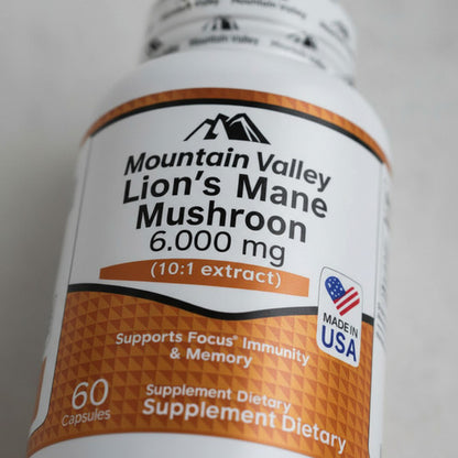 Melena de León 6000mg | Memoria, Concentración y Sistema Nervioso – 60 Cápsulas