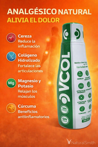 Vcol Colágeno Hidrolizado Líquido | Magnesio, Potasio y Cúrcuma – Piel y Articulaciones