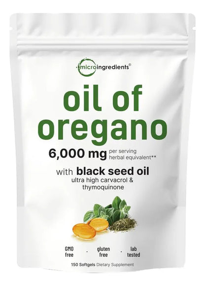 Aceite de Orégano 6000mg | Antibiótico Natural para Defensas e Inmunidad