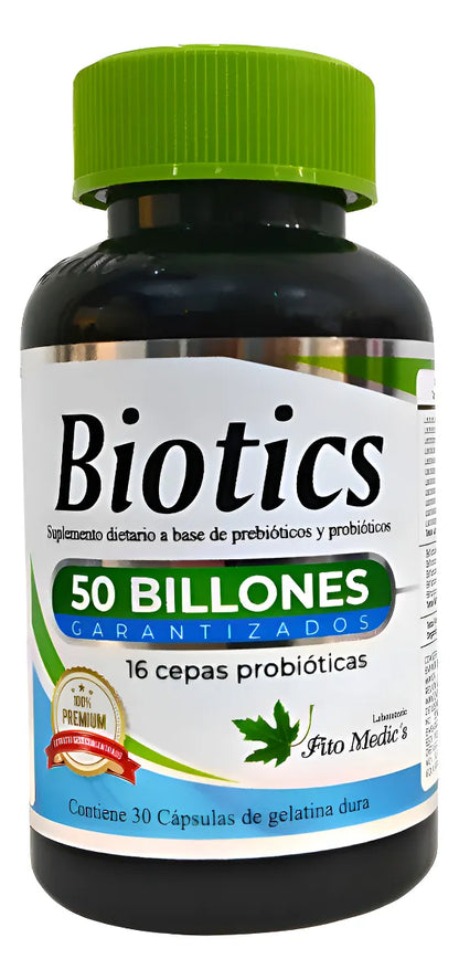 Probióticos y Prebióticos Fito Medics Premium | 50 Billones de Cultivos Vivos