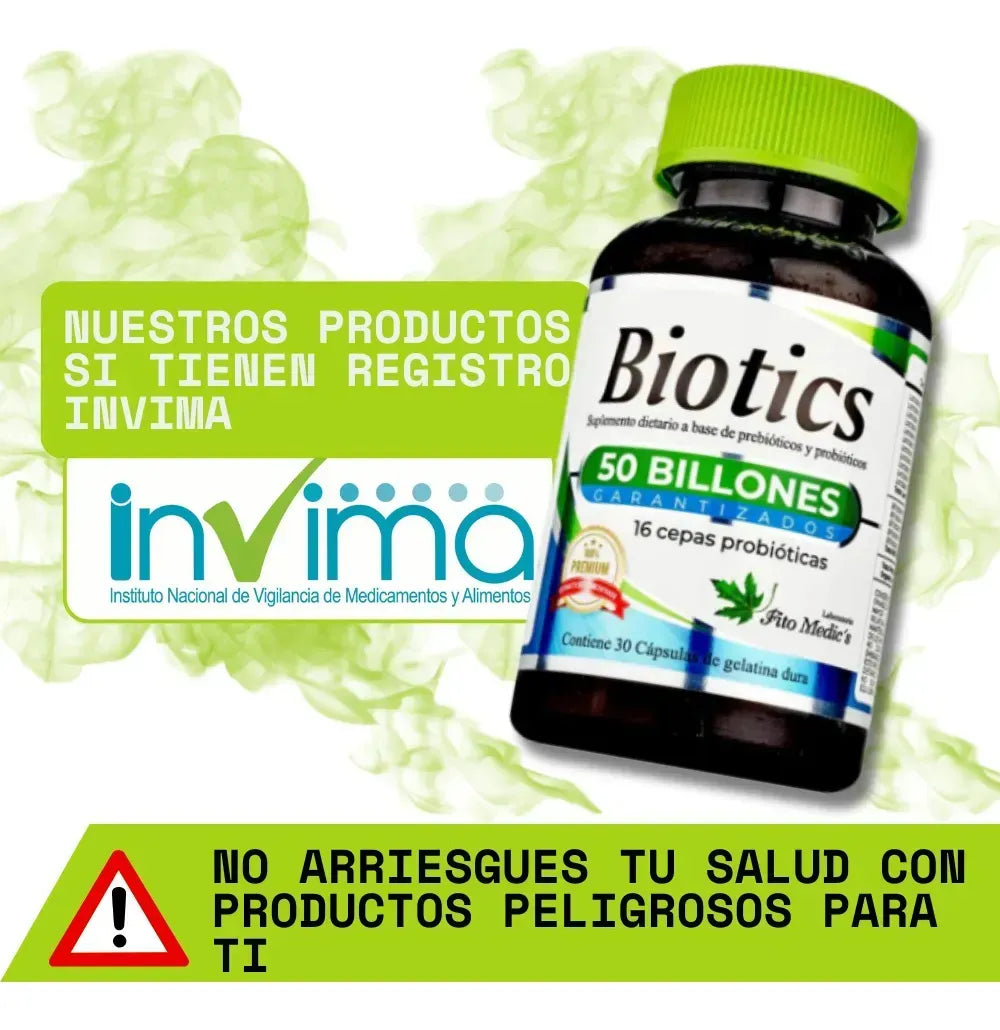 Probióticos y Prebióticos Fito Medics Premium | 50 Billones de Cultivos Vivos
