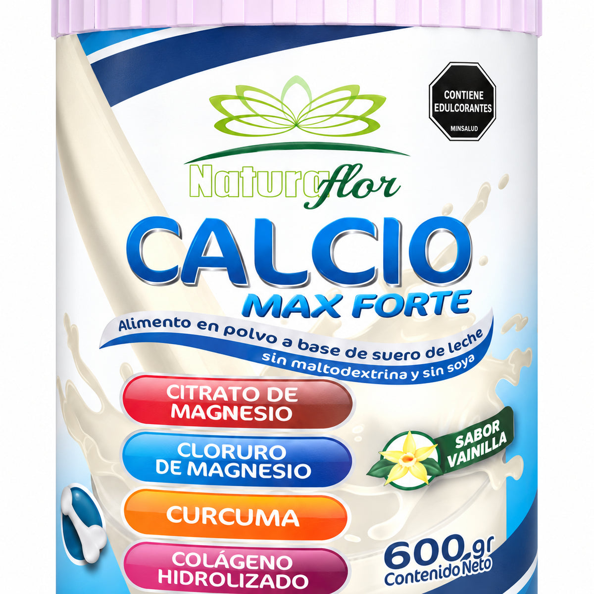 CALCIOMAX FORTE 600GR NATURA FLOR · Detalle de producto