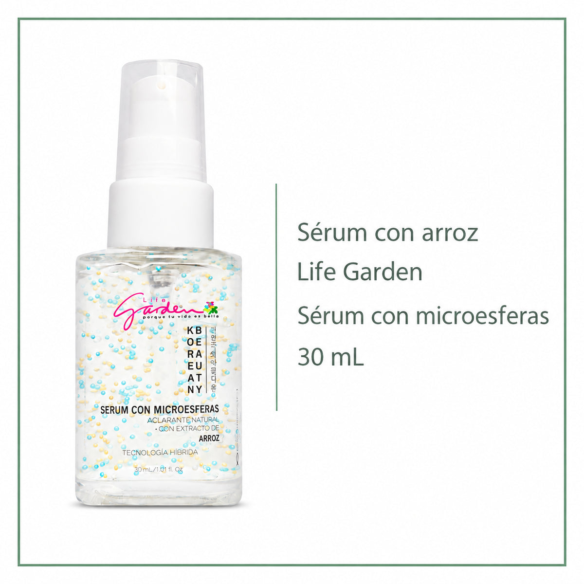 SERUM CON ARROZ X30 ML LIFE GARDEN. BOTANICA · Información de producto
